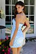 Ava Presley 29159 Sequin Polka Dot Strapless Dress