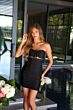 Ava Presley 47112 Midriff Cutout Strapless Hot Fix Dress