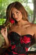 Ava Presley 47113 Layered Skirt Strapless Floral Dress