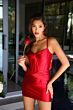 Ava Presley 47131 Strappy Back Ruched Corset Dress