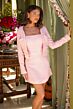 Ava Presley 29810 Square Neck Slim Strap Tweed Dress