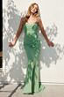 Amoris by LaDivine T702 Strapless Cowl Neck Drape Chiffon Dress