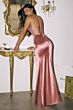 Amoris by LaDivine T812 Sheer Bodice Spaghetti Strap Dress