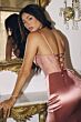 Amoris by LaDivine T812 Sheer Bodice Spaghetti Strap Dress