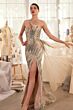 Andrea and Leo A1376 Side Streamer Asymmetric Neck Formal Gown