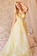 Andrea and Leo A1053 Corset Bodice High Slit Dress