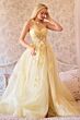 Andrea and Leo A1053 Corset Bodice High Slit Dress