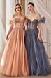 Andrea and Leo A1338 Sheer Corset Bow Bands Dress