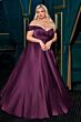LaDivine 7493C Surplice Bodice Off The Shoulder Dress