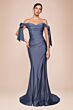 LaDivine CD943C Ruched Off-The-Shoulder Dress