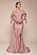 LaDivine CD943C Ruched Off-The-Shoulder Dress