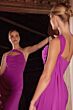 Ladivine 7433 Draped Bodice Chiffon 3-Way Neck Dress