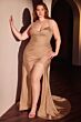 Ladivine CD796 Halter Neck Draped Bodice Dress