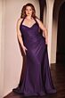 Ladivine CD796 Halter Neck Draped Bodice Dress