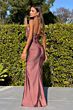 LaDivine BD7026 Cross Halter Drawstring Skirt Dress