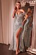 LaDivine CD0203 Off The Shoulder Glitter Dress