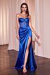 LaDivine CD295 Corset Bodice Drape Skirt Dress