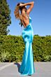 LaDivine SE016 Ruched Derriere Backless Dress