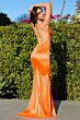 LaDivine SE016 Ruched Derriere Backless Dress
