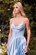 Ladivine 7481 Sweetheart Cowl Corset Bodice A-Line Dress