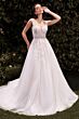 Ladivine CDS511W Lace Bodice Illusion Neckline Dress