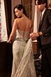 Ladivine CM384 Removable Overskirt Plunging Neck Dress