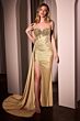 Ladivine J875 Sweetheart Neck Sheer Corset Bodice Dress
