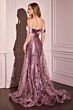 Ladivine J876 Off-The-Shoulder Tulle Overskirt Dress