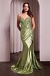 Ladivine KV1116 Sweetheart Neck Ruched Derriere Satin Dress