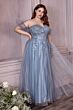 LaDivine CD0191C Detached Sleeves Corset Plus Size Dress