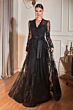 LaDivine CD233C Floral Glitter Illusion Sleeve Plus Size Dress