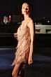 Ladivine CDS531 Spaghetti Strap V-Neck Beaded Fringe Dress