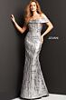 Jovani 06624 Grey Silver Dress