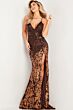 Jovani 09749 Navy Light Blue Dress