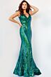 Jovani 23007 Iridescent Green Dress