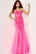 Jovani 5908 Neon Pink Dress