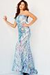 Jovani 05664 Iridescent White Dress
