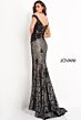Jovani 06437 Black-Silver Prom Dress