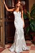 Jovani 07496 Off-White-Silver Prom Dress