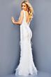 Jovani 08140 White-Silver Prom Dress