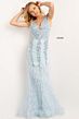Jovani 08140 White-Silver Prom Dress