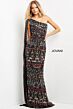 Jovani 08450 Black-Multi Evening Dress