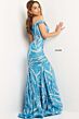 Jovani 08607 Blue-Silver Prom Dress