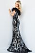 Jovani 22346 Black-Gunmetal Prom Dress