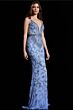 Jovani 36709 Nude Silver White Dress