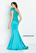 Cameron Blake CB132 One Shoulder Embroidered Dress