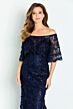 Cameron Blake CB135 Cape Sleeve Embroidered Dress