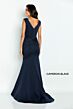 Cameron Blake CB143 Front Slit Beaded Neck Dress