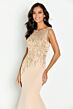 Cameron Blake CB148 Bateau Neckline Embroidered Dress