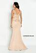 Cameron Blake CB148 Bateau Neckline Embroidered Dress
